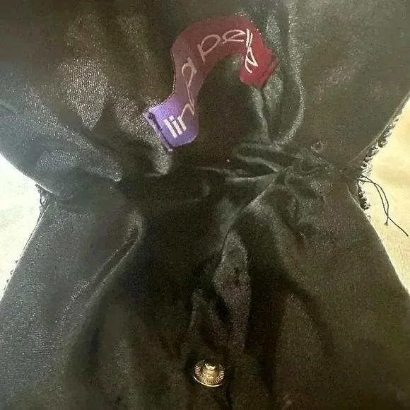 Beaded Linea Pelle evening Bag with beaded handle - Picture 7 of 9